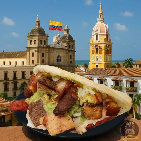 Arepa Made in Colombia.