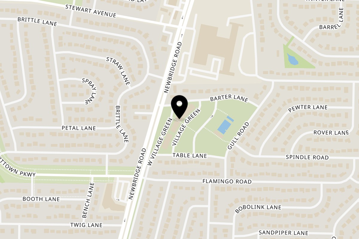 Map showing the location of Made in Colombia on 7 W Village Green in Hicksville